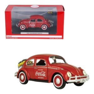 VW Beetle Vocho 1966 Porta Coca Cola Motor City Escala 1/24