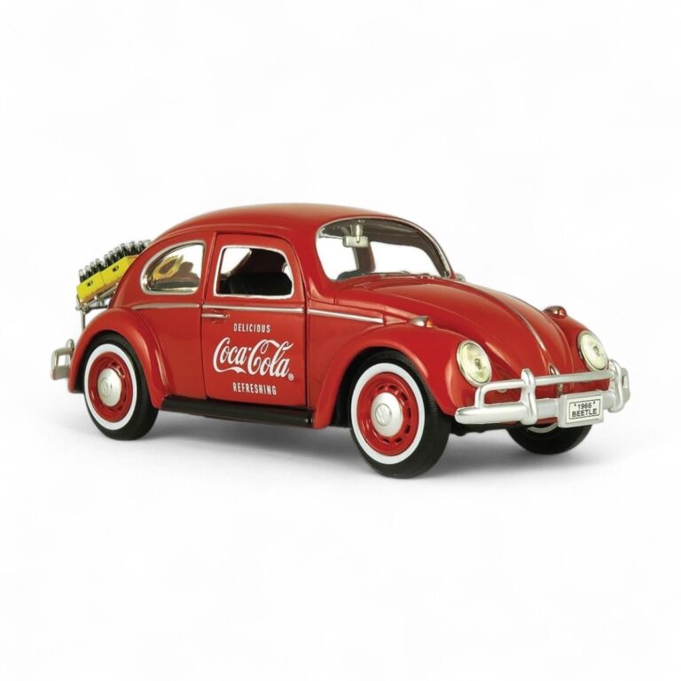 VW Beetle Vocho 1966 Porta Coca Cola Motor City Escala 1/24