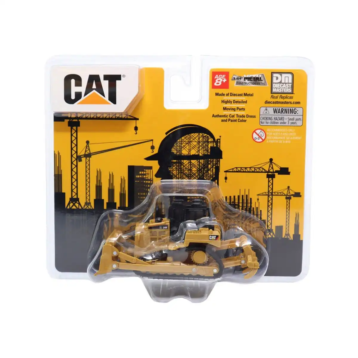 84645CSCAT7 CAT D6R XL Tractor Maquinaria Bulldozer DieCast Masters 1/64
