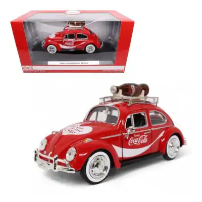 VW Beetle Vocho 1966 Coca Cola Motor City Escala 1/24