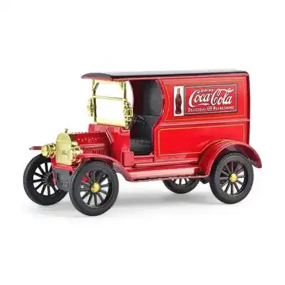 Ford Model T Cargo Van 1917 Coca Cola Motor City Classics Escala 1/24 Rojo Metal