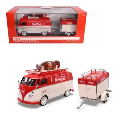 VW Combi T1 1960 y Remolque Coca Cola Motor City Escala 1/43