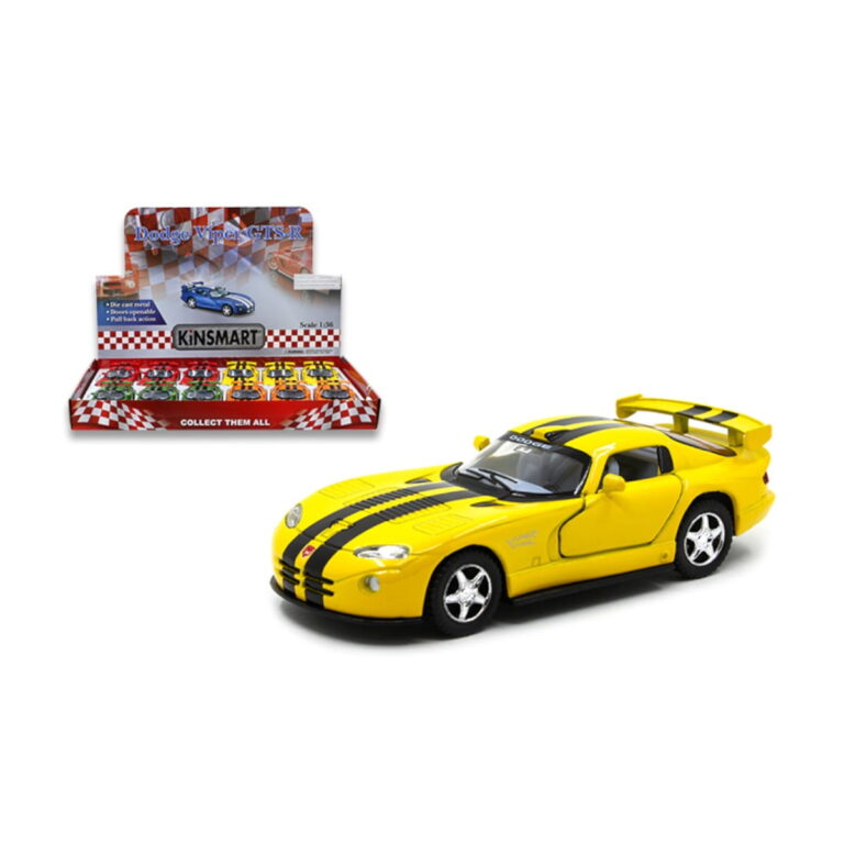 Dodge Viper GTS-R Racing Caja 12 Piezas Kinsmart Escala 1/36
