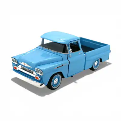 Chevrolet Apache Fleetside Pickup 1958 Azul Motor Max 1/24