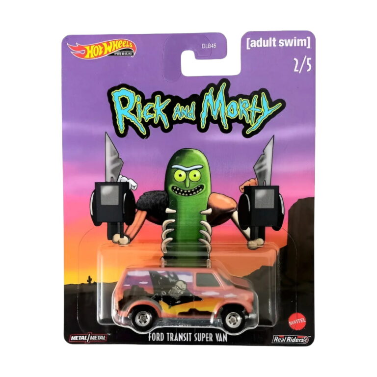 Ford Transit Super Van 2000 Rick y Morty Naranja Hot Wheels Premium Escala 1/64
