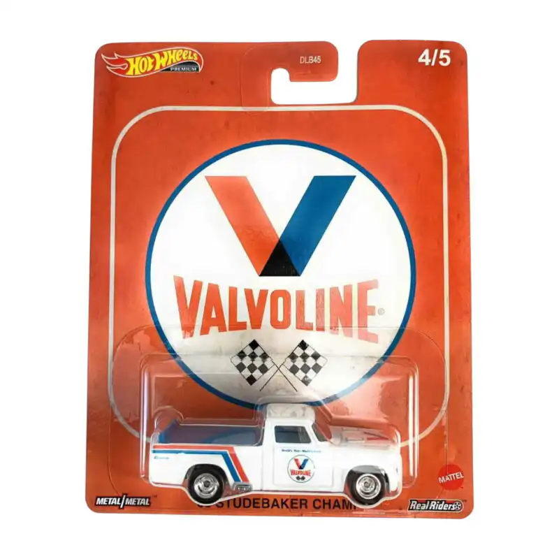 Studebaker Champ Pickup 1963 Valvoline Pop Culture Hot Wheels Escala 1/64 Blanco Metal
