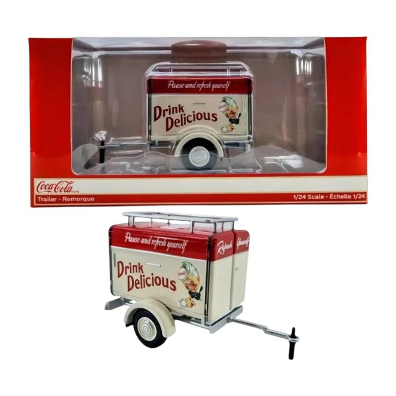 Remolque Coca Cola Motor City Classics Autos a Escala 1/24