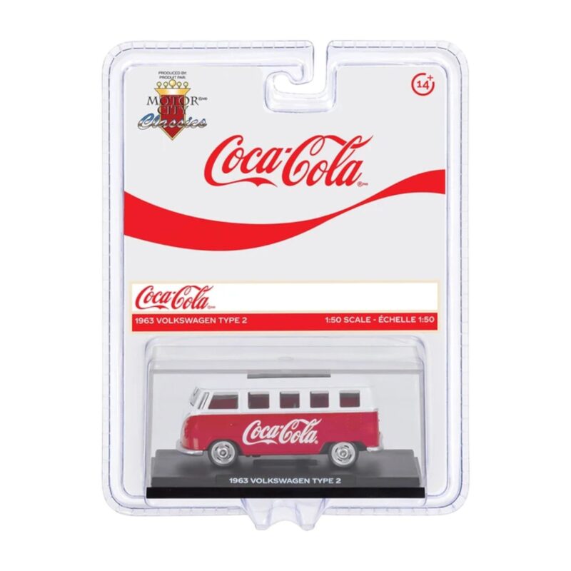 Volkswagen Combi Type 2 1963 Coca Cola Motor City Classics Escala 1/50 Rojo
