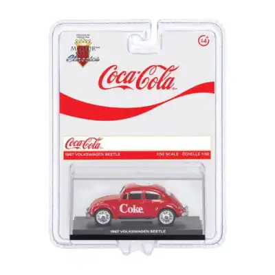 Volkswagen Vocho Beetle 1967 Coca Cola Motor City Classics Escala 1/50 Rojo