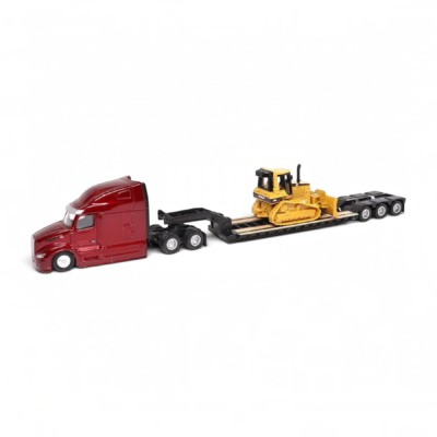 Peterbilt 579 Ultraloft Lowboy Tráiler y CAT D5M Dozer Diecast Masters Escala 1/87