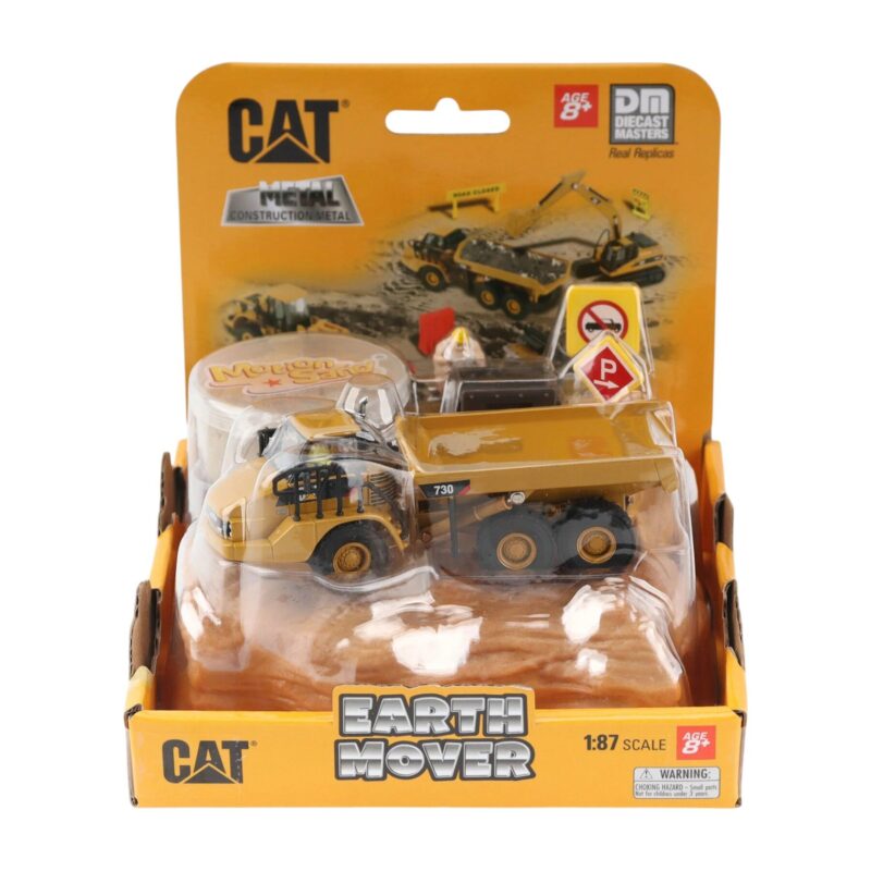 CAT 730 Camión Articulado con Arena Earth Mover Diecast Masters Escala 1/87