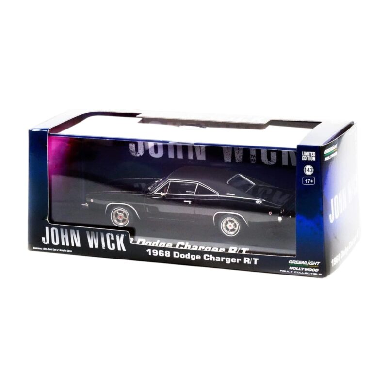 Dodge Charger RT 1968 John Wick Greenlight Escala 1/43 Negro
